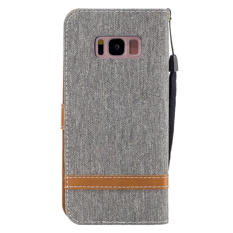 For Galaxy S8 Denim Texture Leather Case with Holder & Card Slots & Wallet & Lanyard