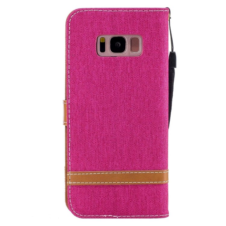 For Galaxy S8 Denim Texture Leather Case with Holder & Card Slots & Wallet & Lanyard