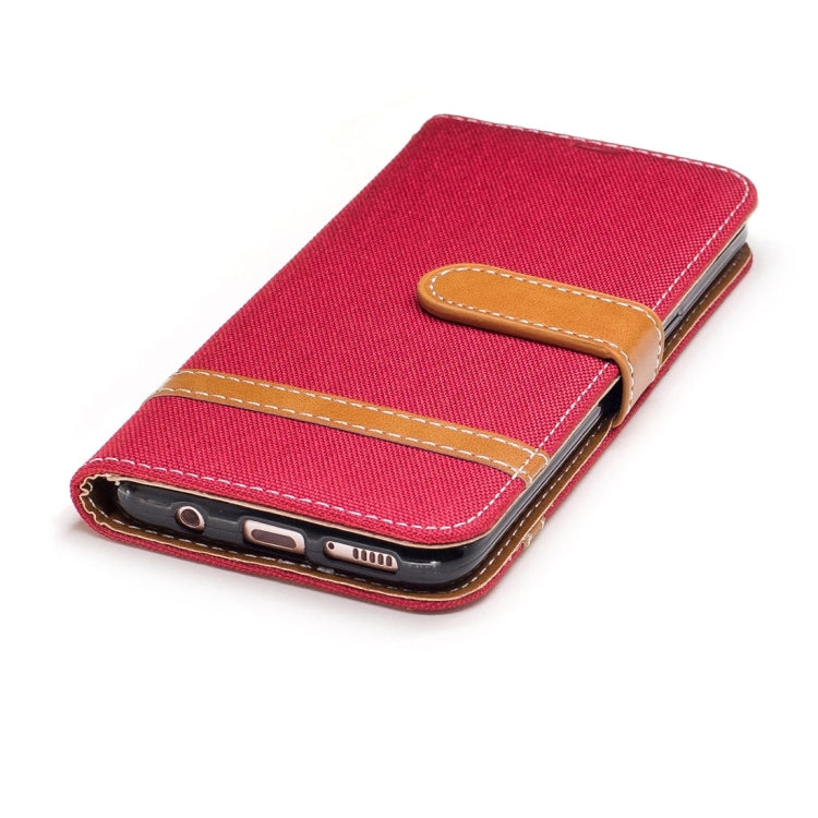 For Galaxy S8 Denim Texture Leather Case with Holder & Card Slots & Wallet & Lanyard