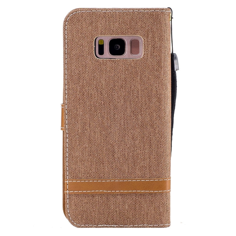 For Galaxy S8 Denim Texture Leather Case with Holder & Card Slots & Wallet & Lanyard