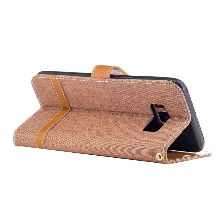 For Galaxy S8 Denim Texture Leather Case with Holder & Card Slots & Wallet & Lanyard