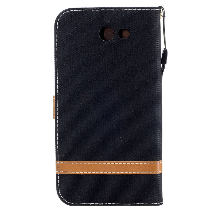 For Galaxy J7 (2017) (US Version) Denim Texture Leather Case with Holder & Card Slots & Wallet & Lanyard