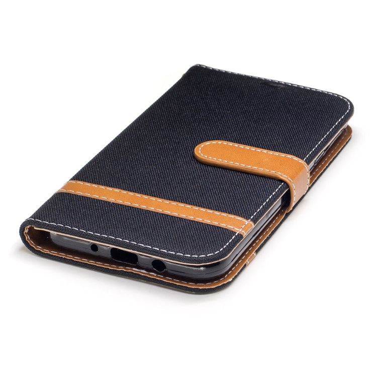 For Galaxy J7 (2017) (US Version) Denim Texture Leather Case with Holder & Card Slots & Wallet & Lanyard