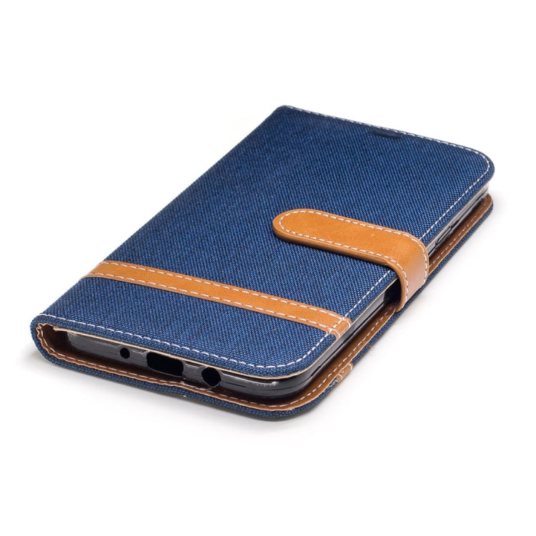 For Galaxy J7 (2017) (US Version) Denim Texture Leather Case with Holder & Card Slots & Wallet & Lanyard