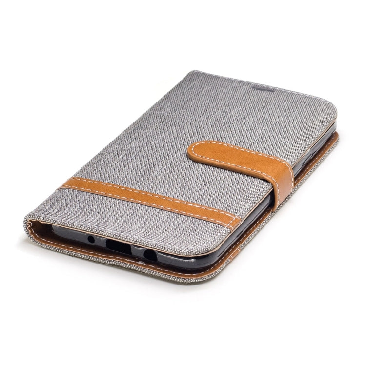 For Galaxy J7 (2017) (US Version) Denim Texture Leather Case with Holder & Card Slots & Wallet & Lanyard