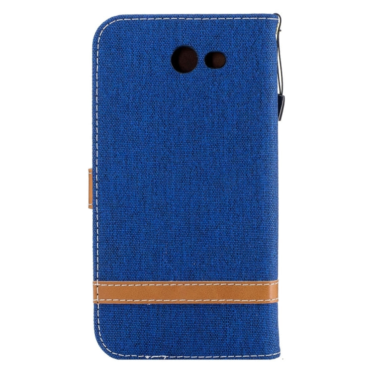 For Galaxy J7 (2017) (US Version) Denim Texture Leather Case with Holder & Card Slots & Wallet & Lanyard