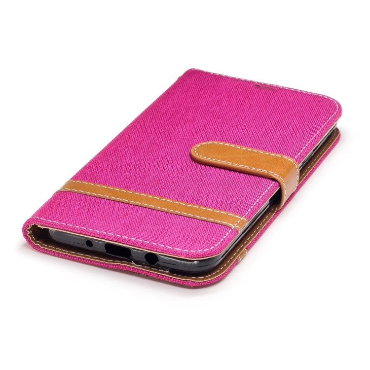 For Galaxy J7 (2017) (US Version) Denim Texture Leather Case with Holder & Card Slots & Wallet & Lanyard