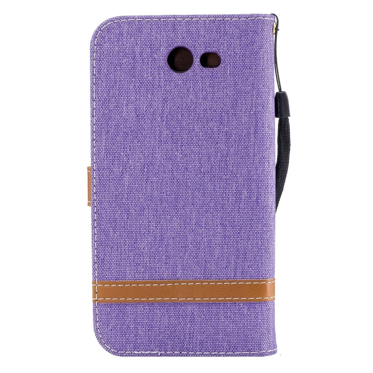 For Galaxy J7 (2017) (US Version) Denim Texture Leather Case with Holder & Card Slots & Wallet & Lanyard