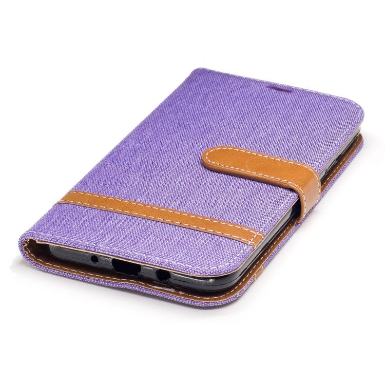 For Galaxy J7 (2017) (US Version) Denim Texture Leather Case with Holder & Card Slots & Wallet & Lanyard
