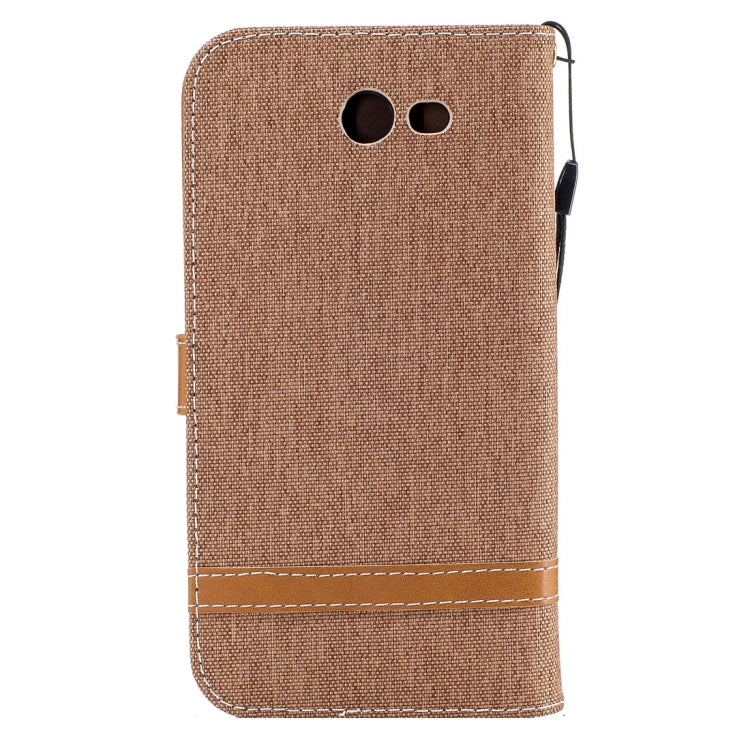 For Galaxy J7 (2017) (US Version) Denim Texture Leather Case with Holder & Card Slots & Wallet & Lanyard