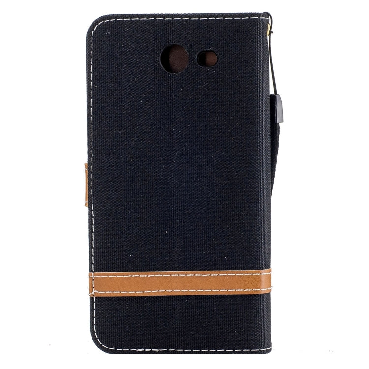 For Galaxy J3 (2017) (US Version) Denim Texture Leather Case with Holder & Card Slots & Wallet & Lanyard