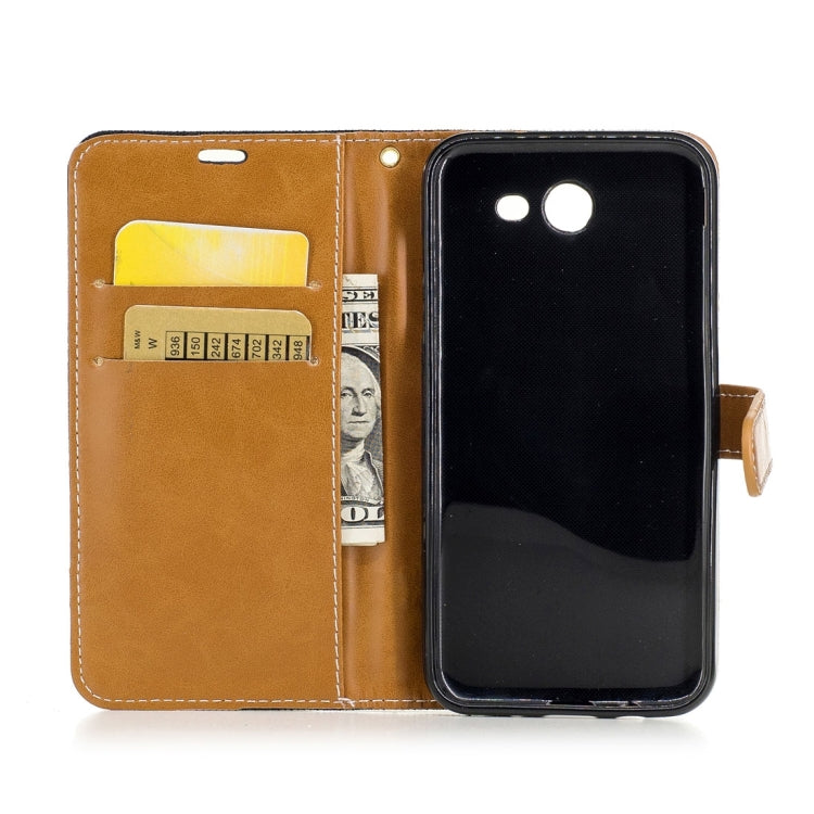 For Galaxy J3 (2017) (US Version) Denim Texture Leather Case with Holder & Card Slots & Wallet & Lanyard
