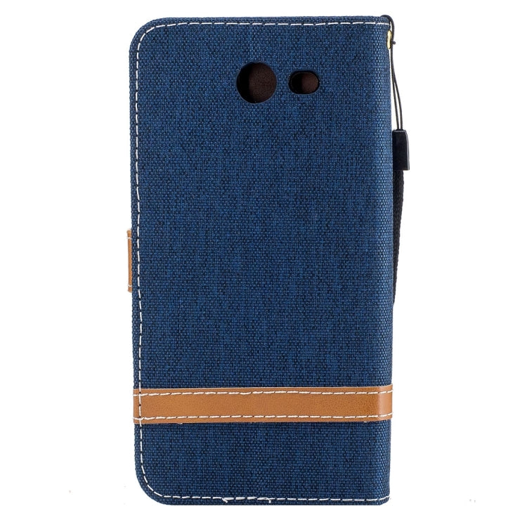 For Galaxy J3 (2017) (US Version) Denim Texture Leather Case with Holder & Card Slots & Wallet & Lanyard
