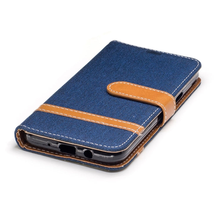 For Galaxy J3 (2017) (US Version) Denim Texture Leather Case with Holder & Card Slots & Wallet & Lanyard