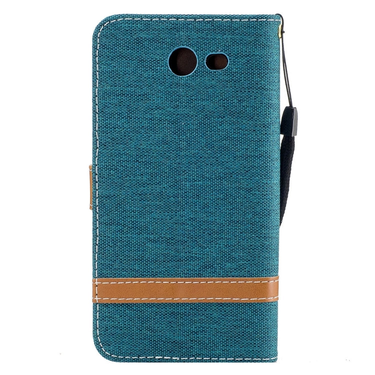 For Galaxy J3 (2017) (US Version) Denim Texture Leather Case with Holder & Card Slots & Wallet & Lanyard