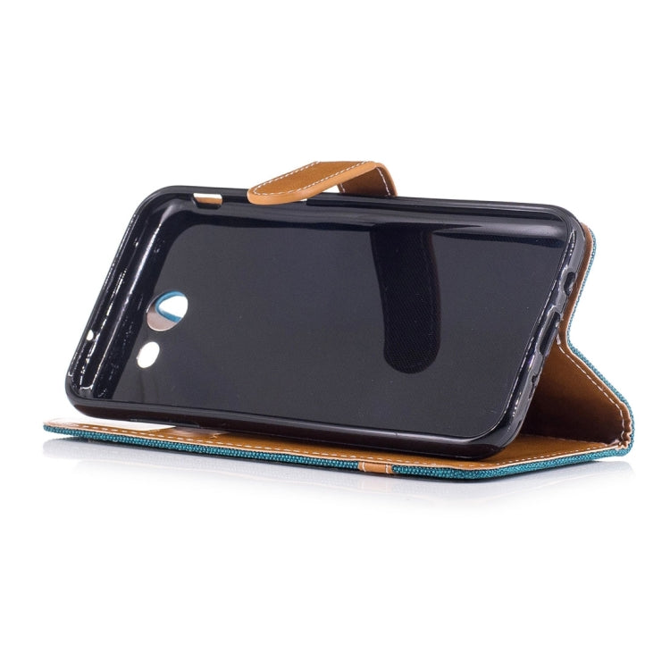 For Galaxy J3 (2017) (US Version) Denim Texture Leather Case with Holder & Card Slots & Wallet & Lanyard