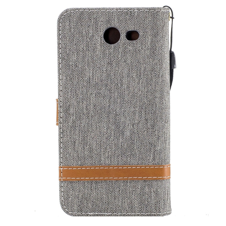 For Galaxy J3 (2017) (US Version) Denim Texture Leather Case with Holder & Card Slots & Wallet & Lanyard