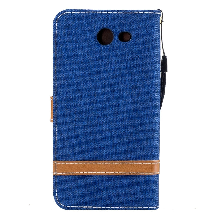 For Galaxy J3 (2017) (US Version) Denim Texture Leather Case with Holder & Card Slots & Wallet & Lanyard