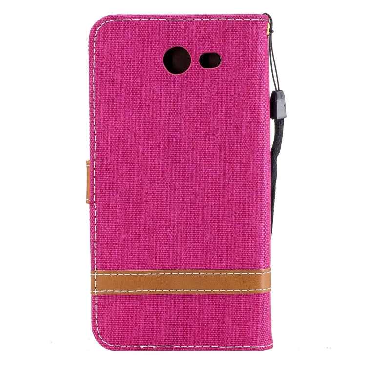 For Galaxy J3 (2017) (US Version) Denim Texture Leather Case with Holder & Card Slots & Wallet & Lanyard