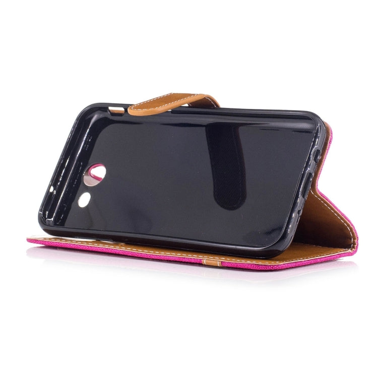 For Galaxy J3 (2017) (US Version) Denim Texture Leather Case with Holder & Card Slots & Wallet & Lanyard