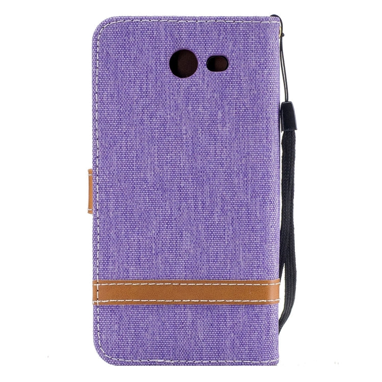 For Galaxy J3 (2017) (US Version) Denim Texture Leather Case with Holder & Card Slots & Wallet & Lanyard