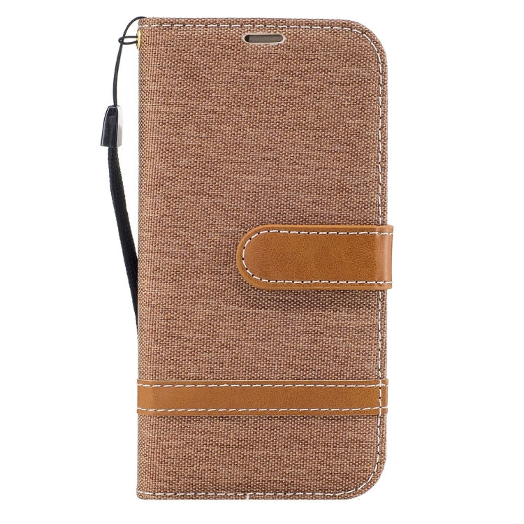 For Galaxy J3 (2017) (US Version) Denim Texture Leather Case with Holder & Card Slots & Wallet & Lanyard