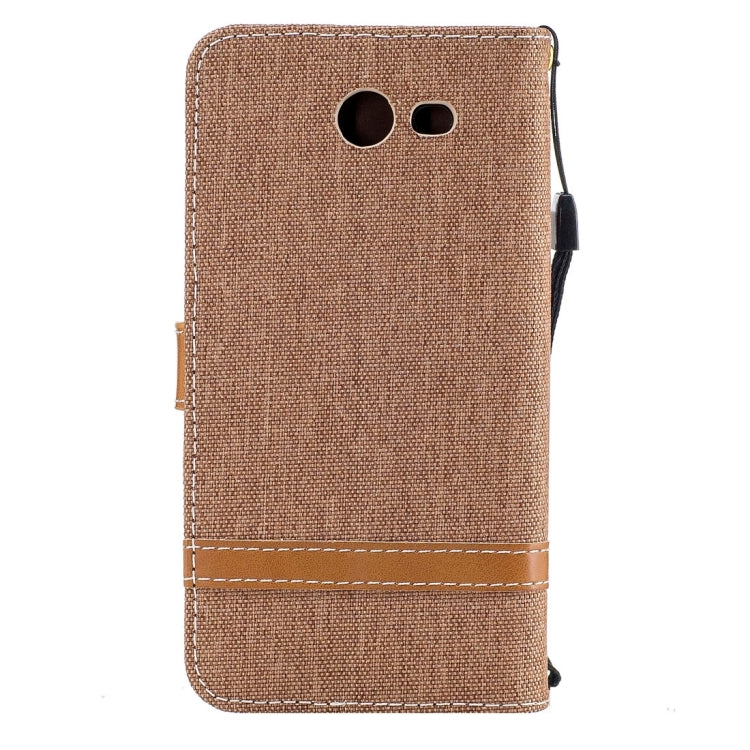 For Galaxy J3 (2017) (US Version) Denim Texture Leather Case with Holder & Card Slots & Wallet & Lanyard