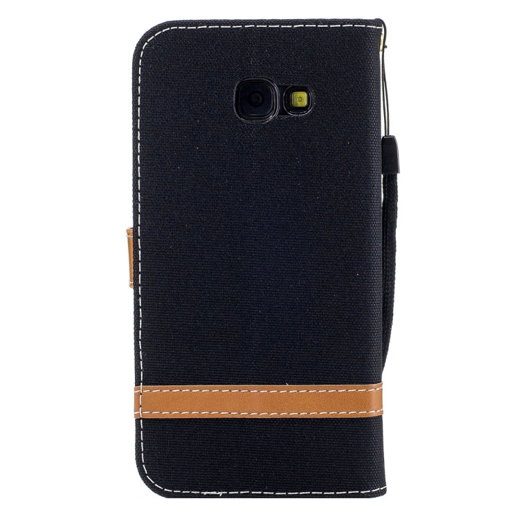 For Galaxy A5 (2017) Denim Texture Leather Case with Holder & Card Slots & Wallet & Lanyard