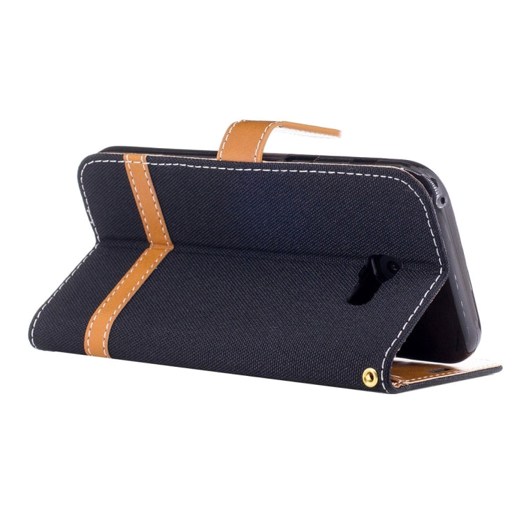 For Galaxy A5 (2017) Denim Texture Leather Case with Holder & Card Slots & Wallet & Lanyard
