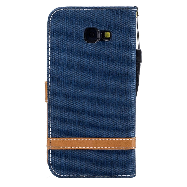 For Galaxy A5 (2017) Denim Texture Leather Case with Holder & Card Slots & Wallet & Lanyard