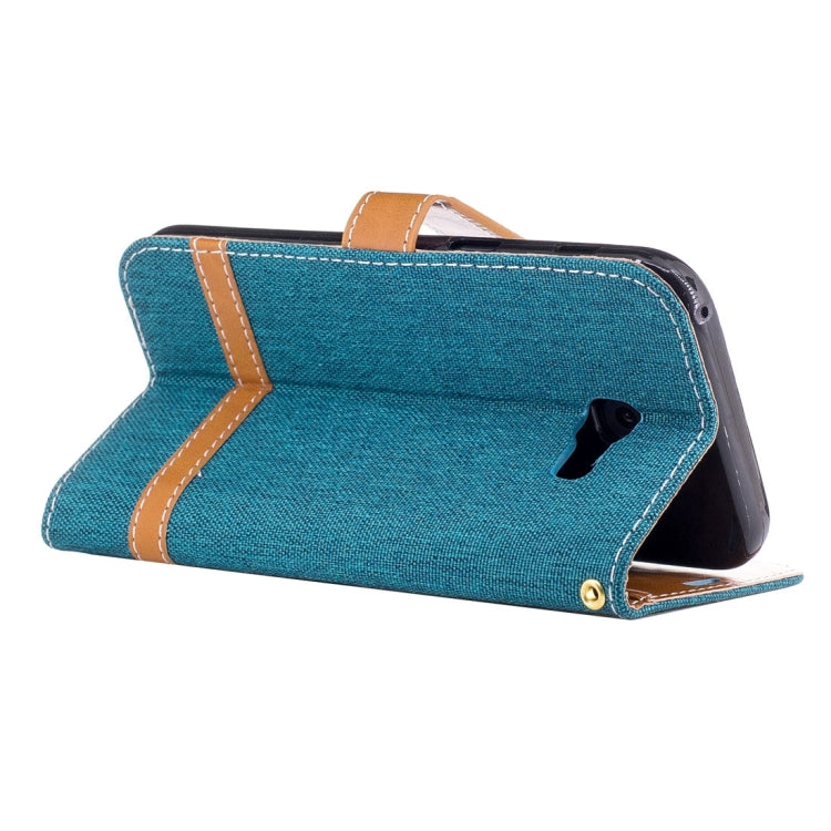 For Galaxy A5 (2017) Denim Texture Leather Case with Holder & Card Slots & Wallet & Lanyard