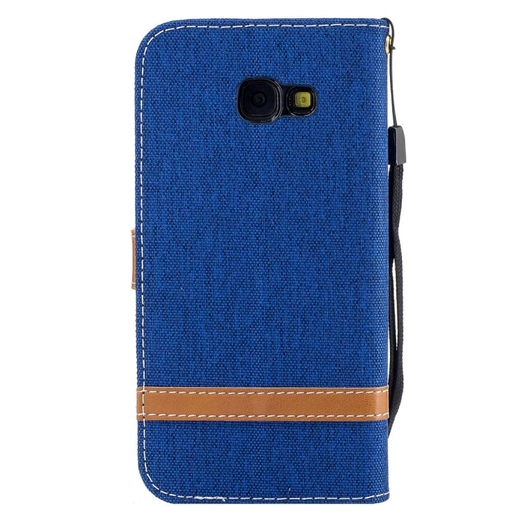 For Galaxy A5 (2017) Denim Texture Leather Case with Holder & Card Slots & Wallet & Lanyard