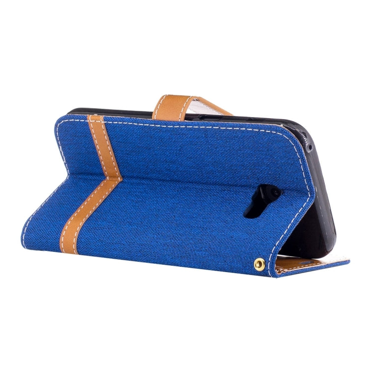 For Galaxy A5 (2017) Denim Texture Leather Case with Holder & Card Slots & Wallet & Lanyard