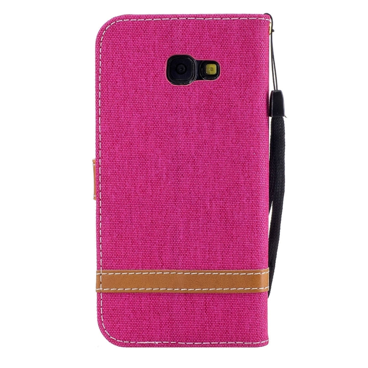 For Galaxy A5 (2017) Denim Texture Leather Case with Holder & Card Slots & Wallet & Lanyard