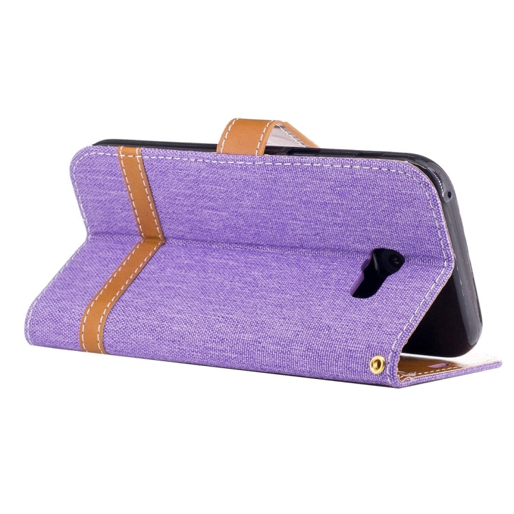 For Galaxy A5 (2017) Denim Texture Leather Case with Holder & Card Slots & Wallet & Lanyard