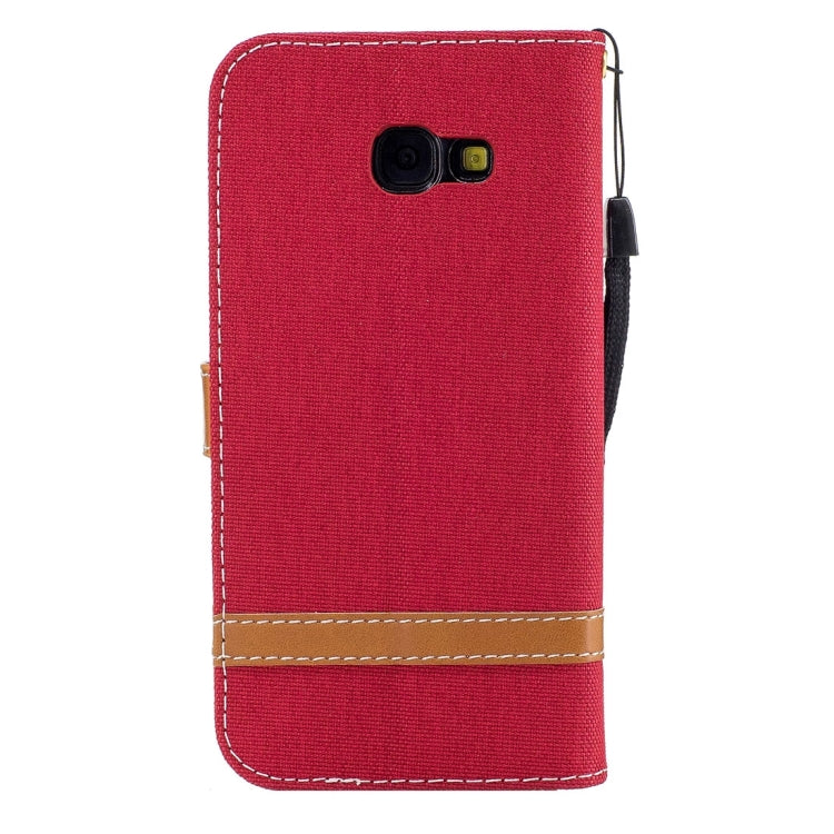 For Galaxy A5 (2017) Denim Texture Leather Case with Holder & Card Slots & Wallet & Lanyard