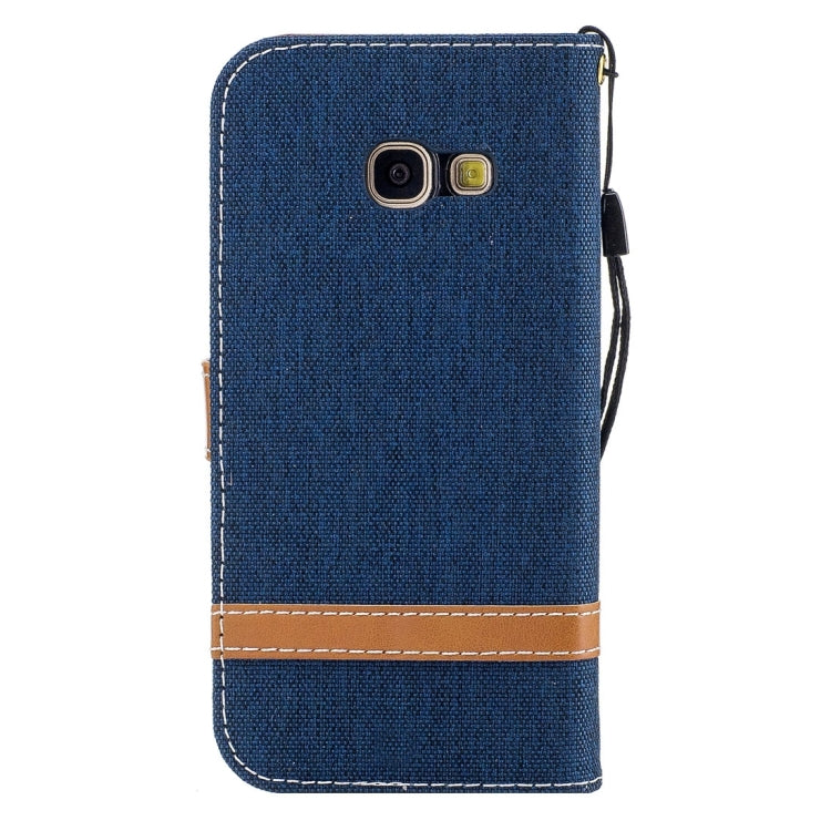For Galaxy A3 (2017) Denim Texture Leather Case with Holder & Card Slots & Wallet & Lanyard