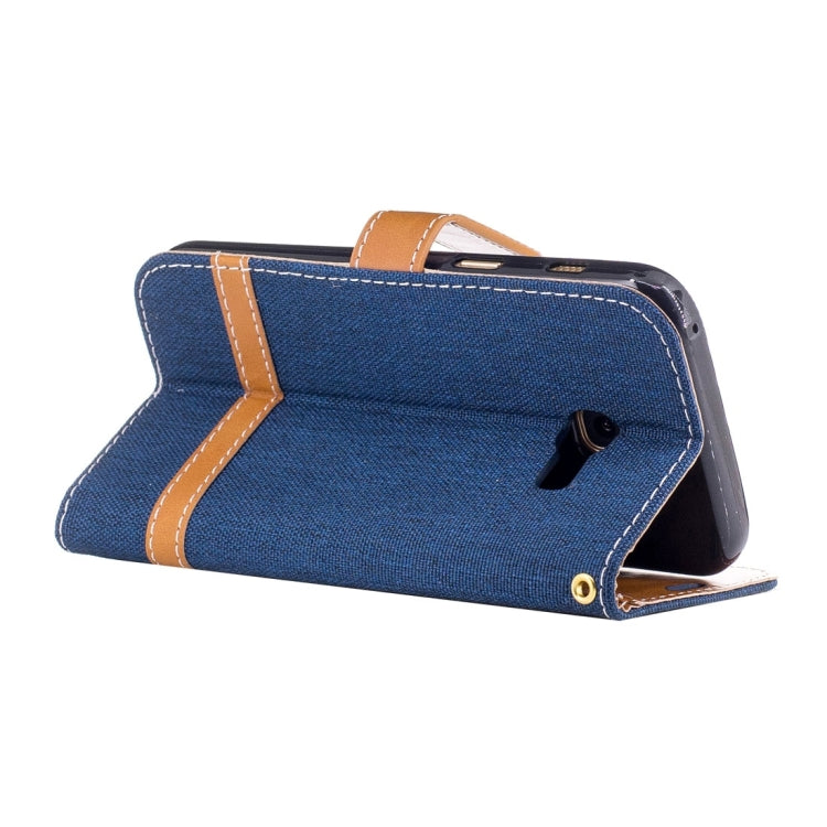 For Galaxy A3 (2017) Denim Texture Leather Case with Holder & Card Slots & Wallet & Lanyard
