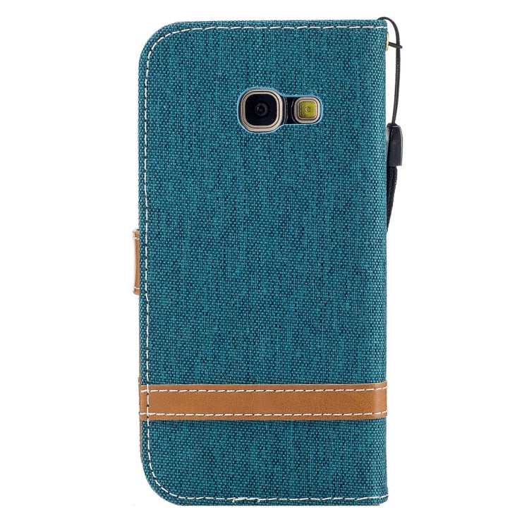 For Galaxy A3 (2017) Denim Texture Leather Case with Holder & Card Slots & Wallet & Lanyard