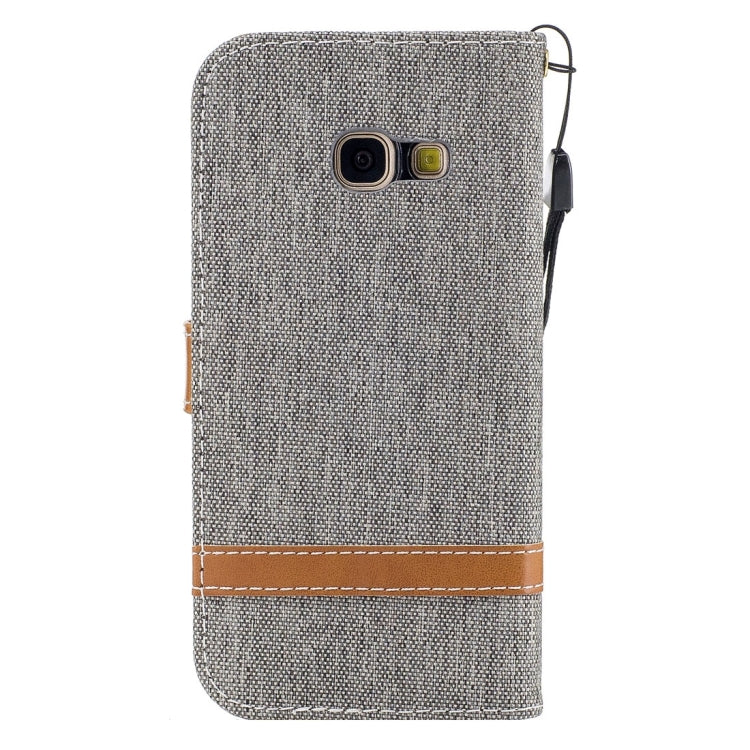 For Galaxy A3 (2017) Denim Texture Leather Case with Holder & Card Slots & Wallet & Lanyard
