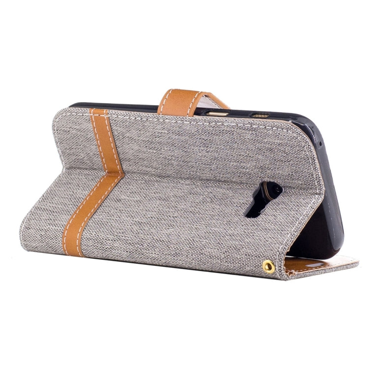 For Galaxy A3 (2017) Denim Texture Leather Case with Holder & Card Slots & Wallet & Lanyard
