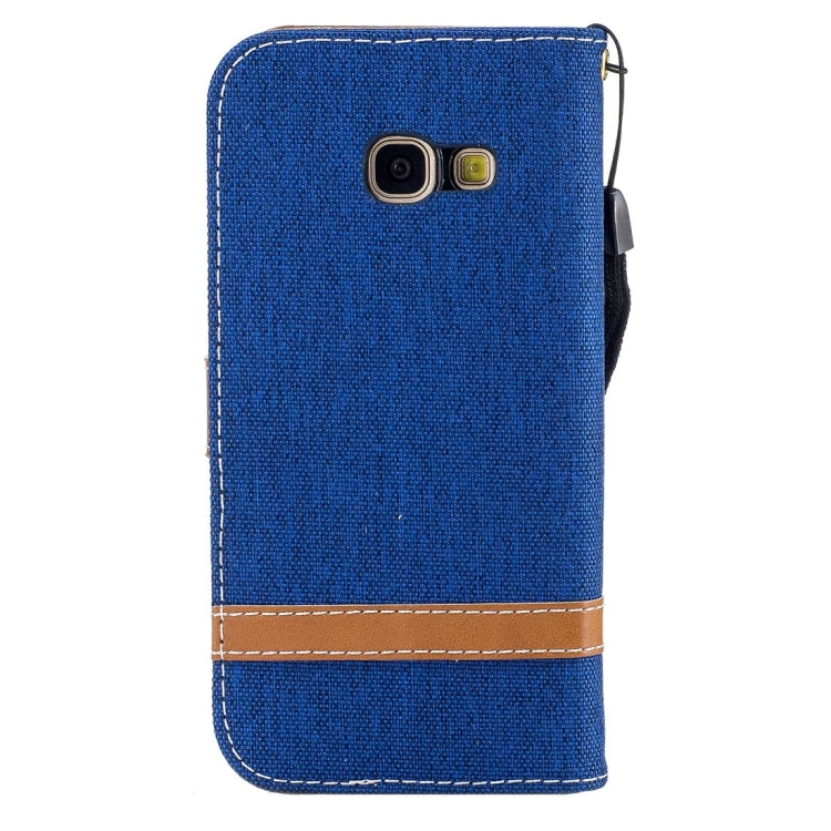 For Galaxy A3 (2017) Denim Texture Leather Case with Holder & Card Slots & Wallet & Lanyard