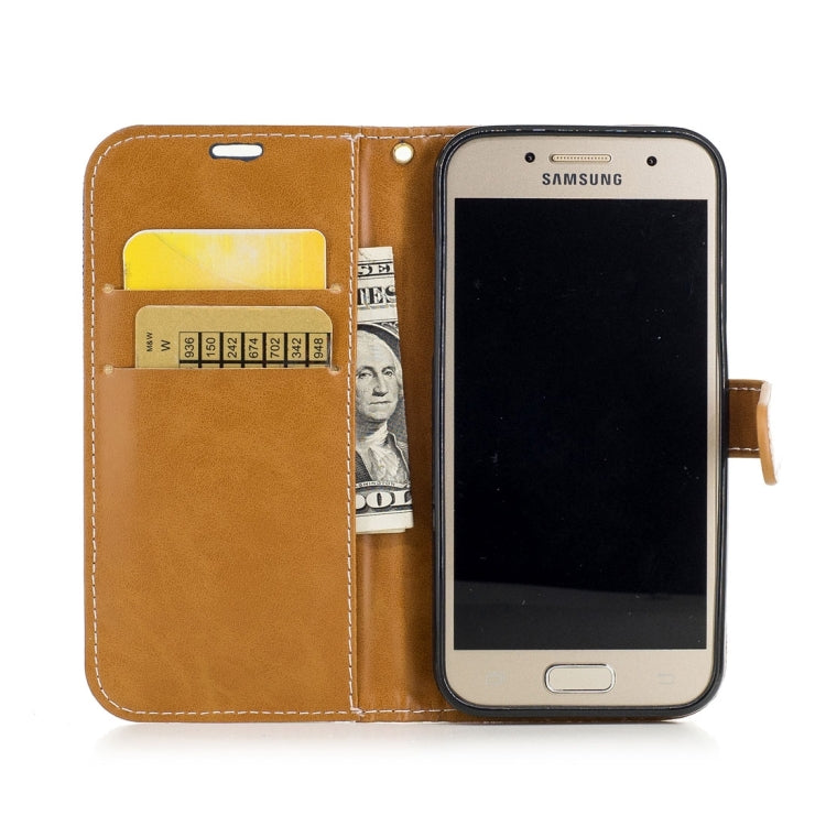 For Galaxy A3 (2017) Denim Texture Leather Case with Holder & Card Slots & Wallet & Lanyard