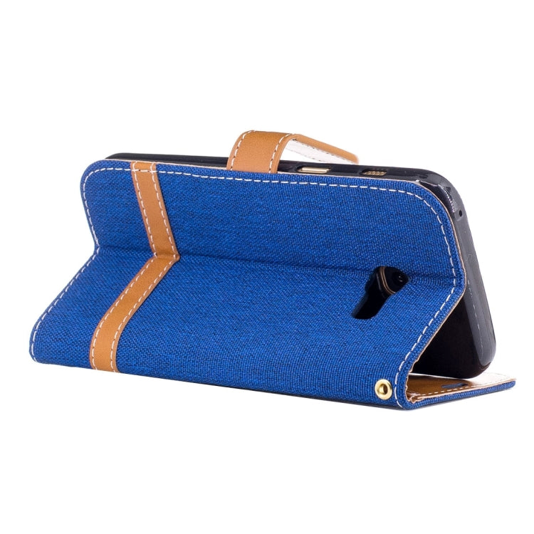 For Galaxy A3 (2017) Denim Texture Leather Case with Holder & Card Slots & Wallet & Lanyard