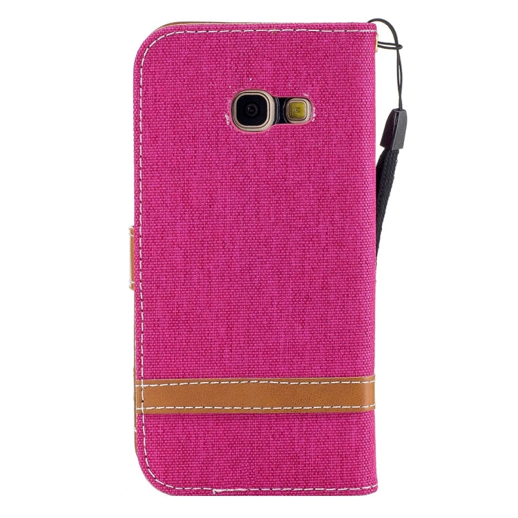 For Galaxy A3 (2017) Denim Texture Leather Case with Holder & Card Slots & Wallet & Lanyard