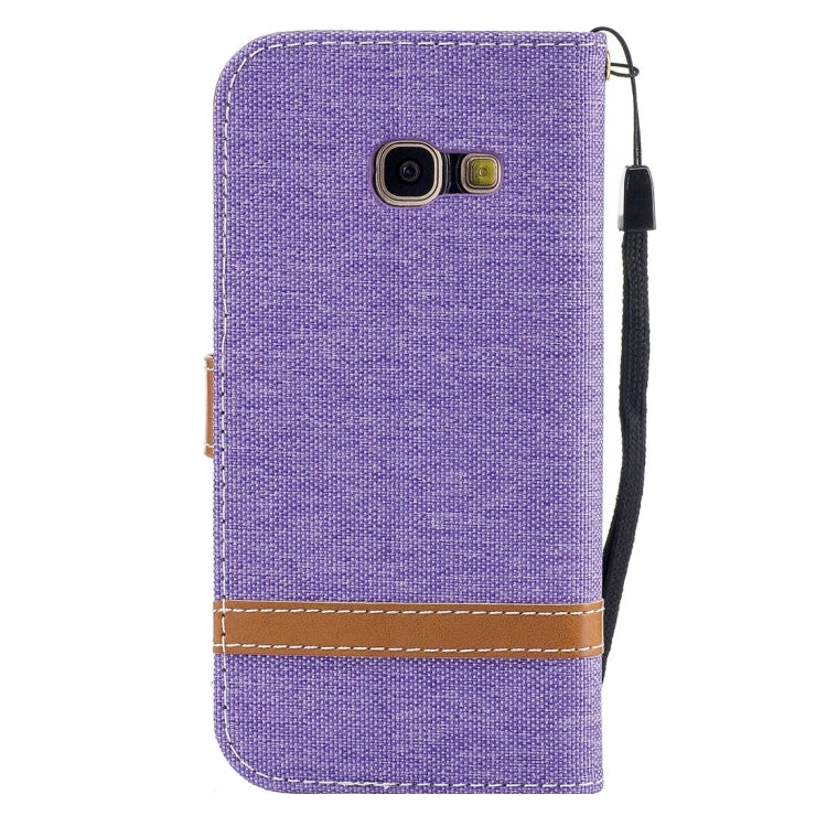 For Galaxy A3 (2017) Denim Texture Leather Case with Holder & Card Slots & Wallet & Lanyard