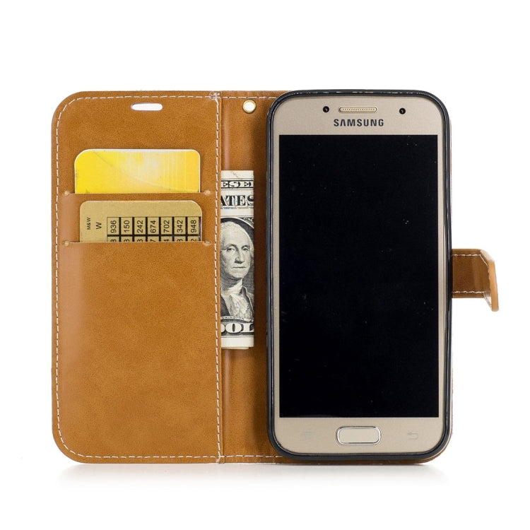 For Galaxy A3 (2017) Denim Texture Leather Case with Holder & Card Slots & Wallet & Lanyard