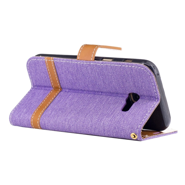 For Galaxy A3 (2017) Denim Texture Leather Case with Holder & Card Slots & Wallet & Lanyard