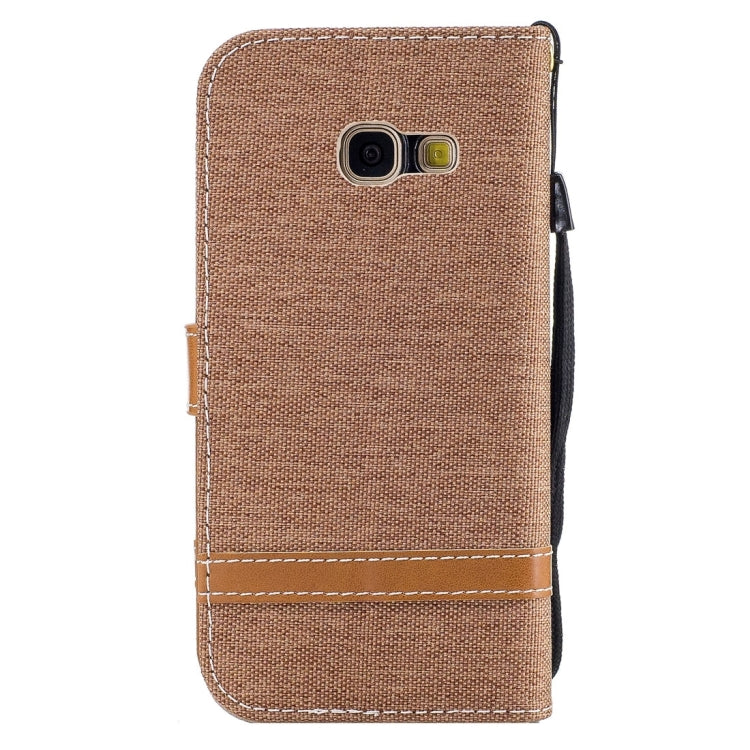 For Galaxy A3 (2017) Denim Texture Leather Case with Holder & Card Slots & Wallet & Lanyard