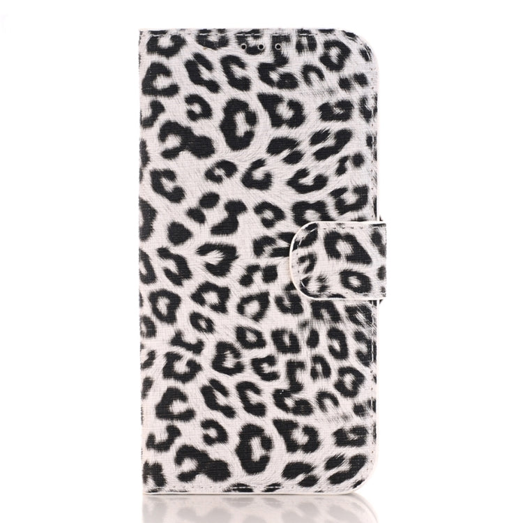 For Galaxy S7 Edge / G935 Leopard Pattern Horizontal Flip Leather Case with Holder & Card Slots & Wallet(White)